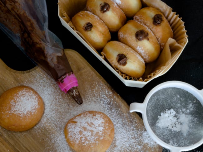 Les beignets à fourrer