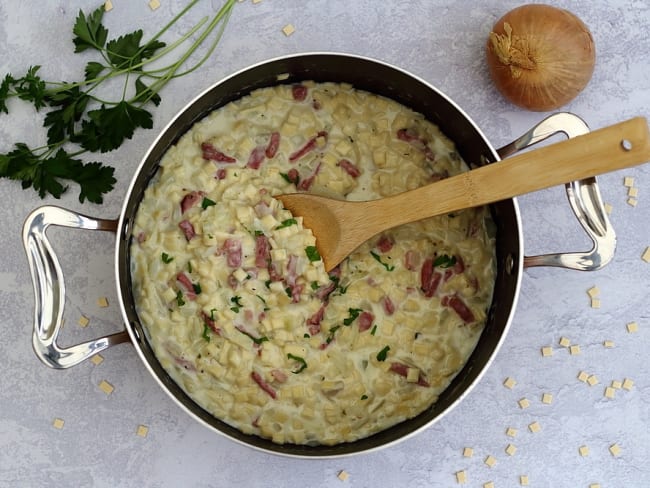 One pot crozets au bacon et fromage Comté