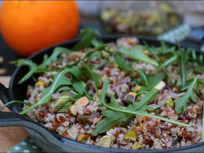 Riz rouge de Camargue et quinoa à l'orange et aux pistaches de Yotam Ottolenghi