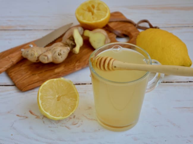 Honey lemon ginger tea