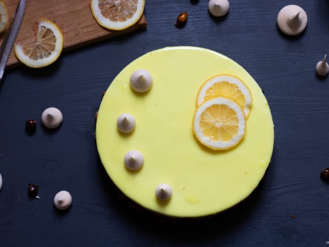 Entremet citron noisette