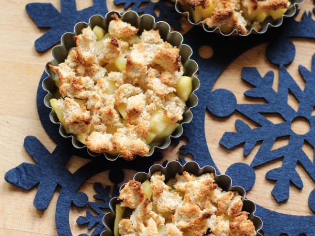 Tartelettes aux pommes façon crumble light