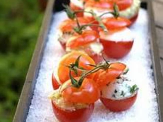 Tomates cerise au Roquefort