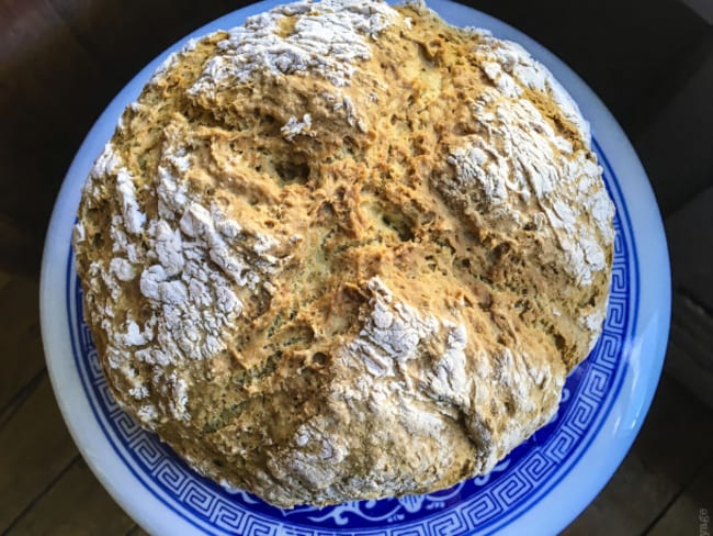 Mon soda bread vegan au lait végétal