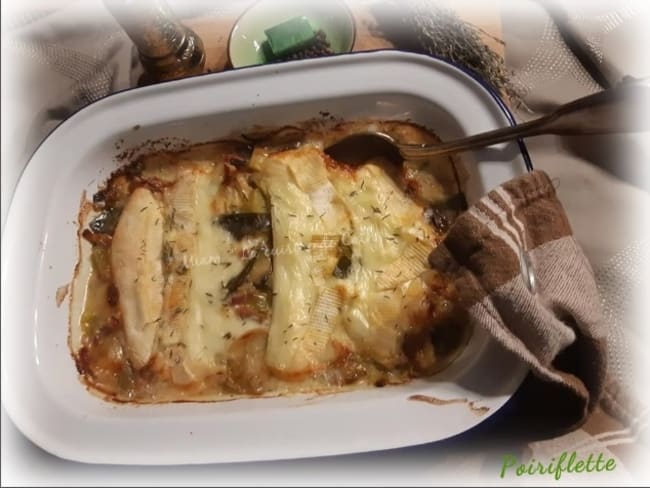 Tartiflette aux poireaux