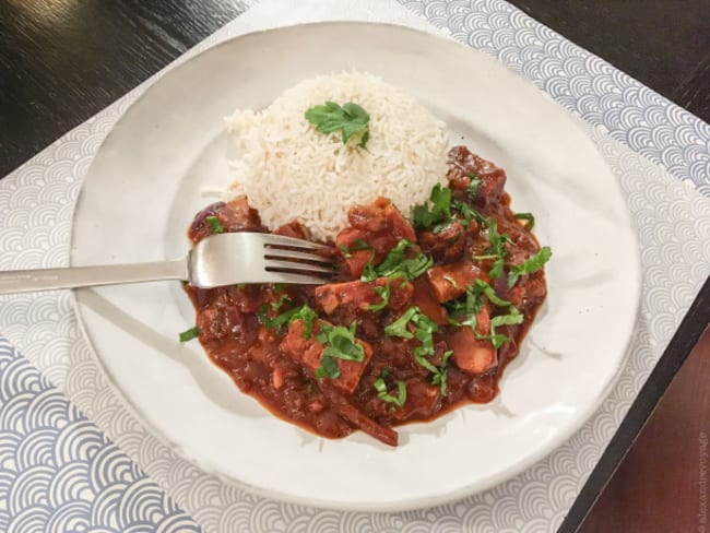 Rougail vegan au tempeh