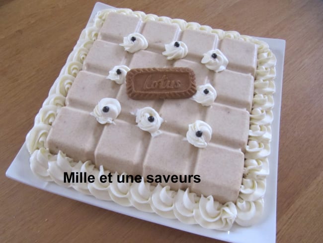 Bavarois spéculoos et biscuit chocolat noisette