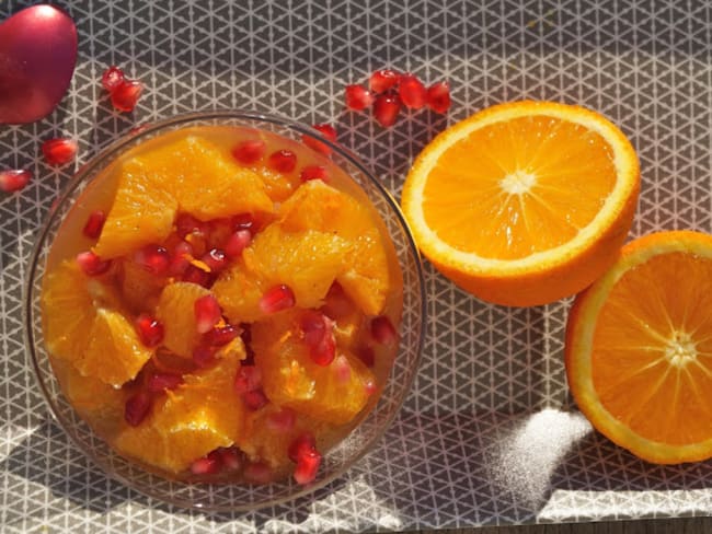 Salade d'oranges et grenade