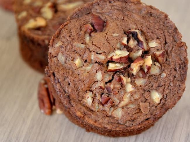 Brownie noix de pécan et oranges confites