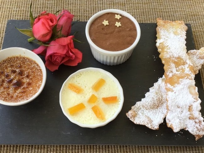 Trio de desserts gourmands