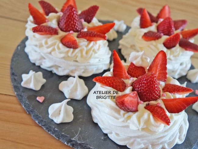 Pavlova aux fraises