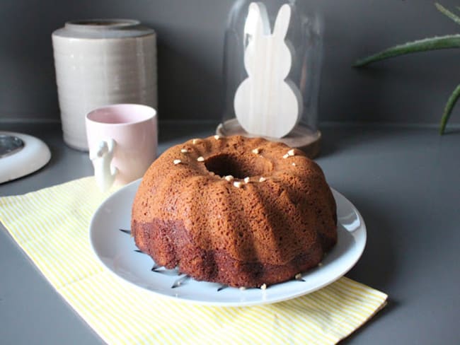 Bundt cake framboises beurre de cacahuète