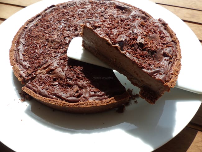 Tarte flan au chocolat