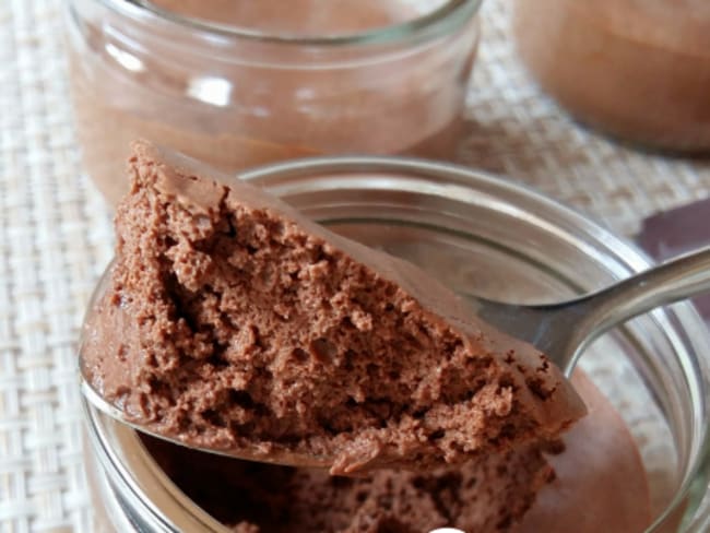 Mousse au chocolat sans œuf ni gluten, lait, lactose