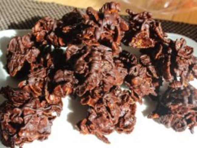 Roses des sables au chocolat, l'en-cas gourmand sans gluten, sans lactose, sans oeuf, sans soja, sans fac...