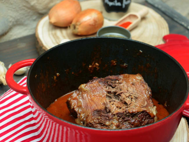 Rôti de paleron de boeuf confit en cocotte