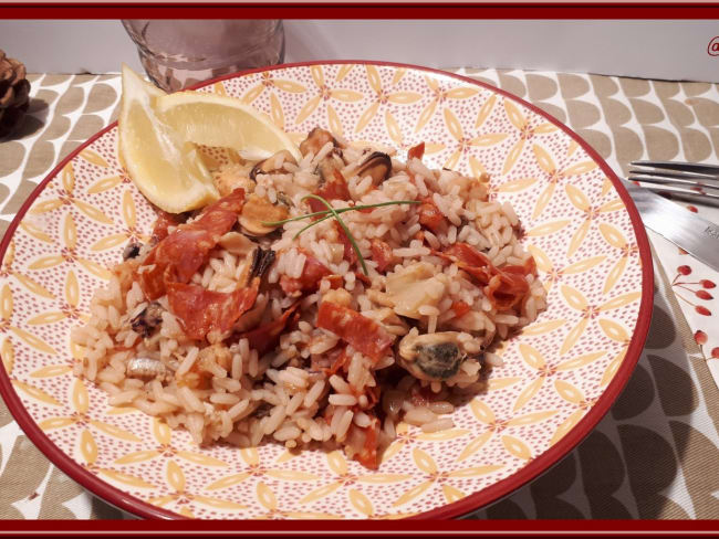 Riz aux fruits de mer et chorizo