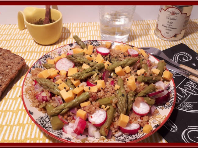 Salade de Quinoa aux radis et asperges