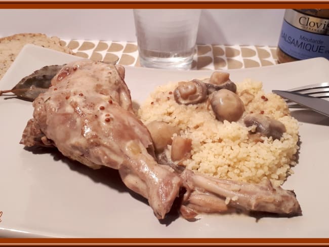 Lapin à la moutarde au vinaigre balsamique