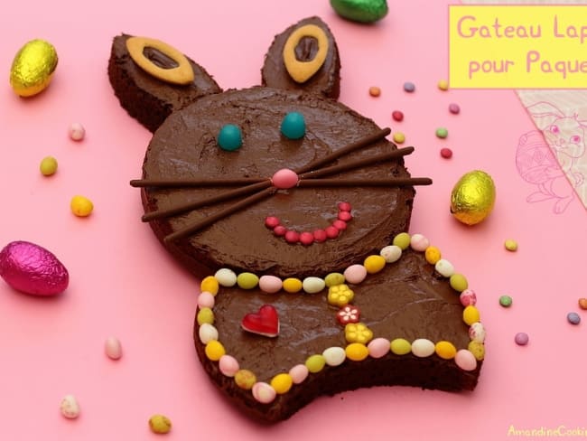 Gâteau lapin simple pour Pâques ou un anniversaire