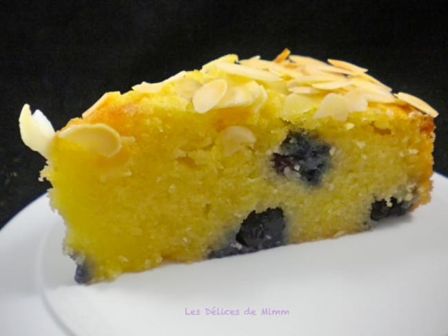 Le super fondant aux amandes et aux myrtilles