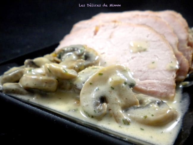 Rôti ardennais aux champignons et à la crème