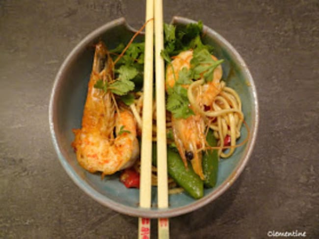 Nouilles chinoises aux sugar snaps de Jamie Oliver