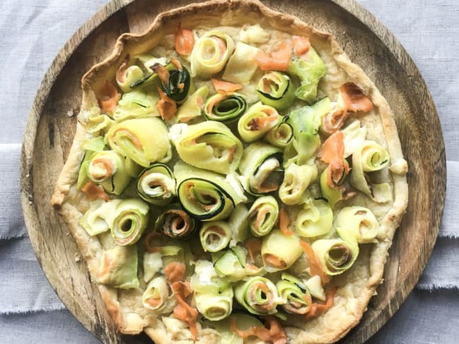 Tarte courgette saumon mascarpone