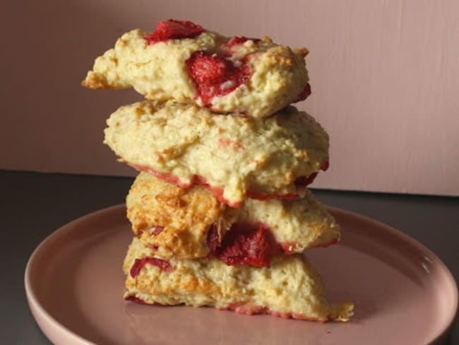 Scones fraises noix de coco