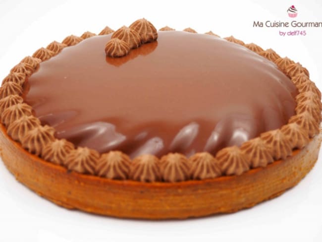 Tarte Double Chocolat et Caramel