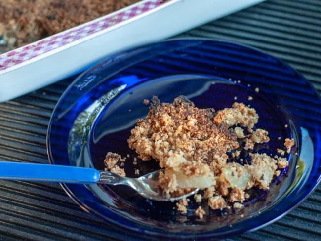 Crumble aux poires et amandes