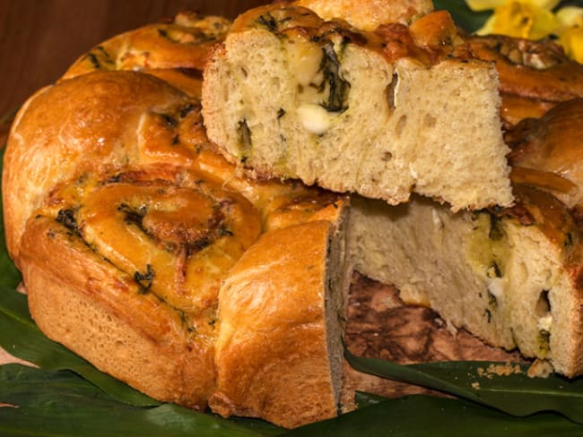 Brioche au Chaource, à l’ail des ours