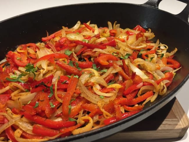 Fajitas poivrons et oignons