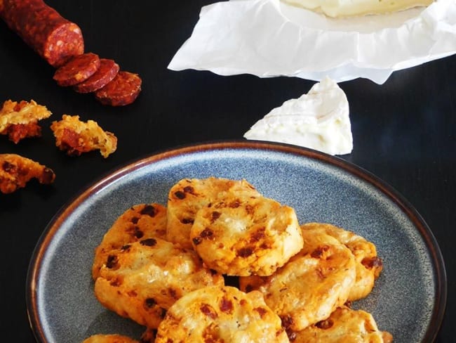 Sablés camembert chorizo