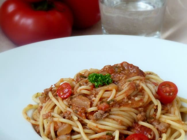 Bolognese avec les restes de gigot d'agneau