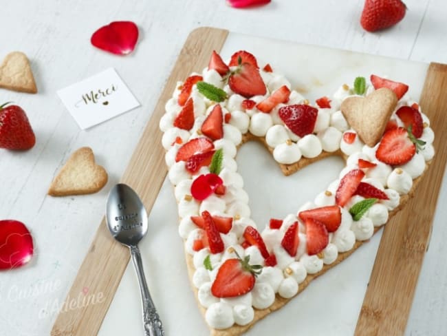 Love cake aux fraises et mascarpone pour les mamans ou les papas