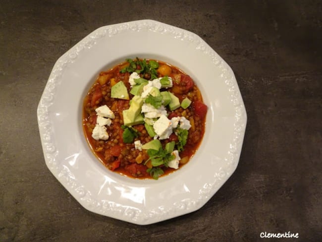 Lentilles à la mexicaine