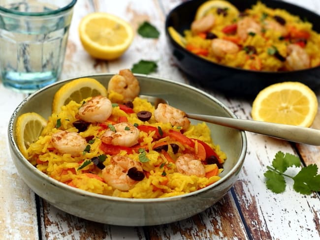 Riz aux crevettes à l'espagnole