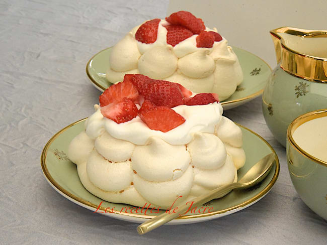 Pavlova aux fraises 