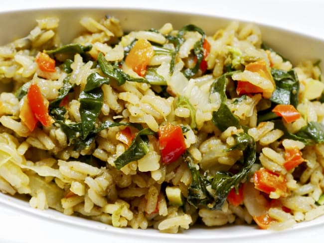 Riz pilaf aux petits légumes de saison