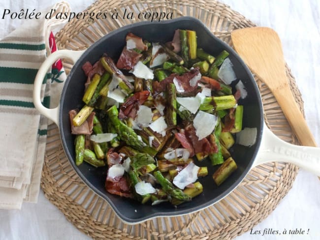 Poêlée d’asperges et coppa