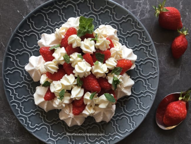 Pavlova aux fraises