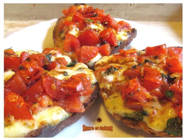 Tartines à la caprese la tartine à l'italienne