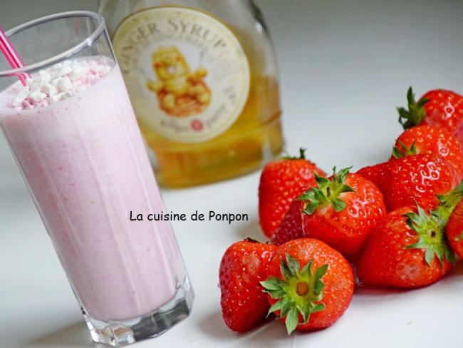 Boisson aux fraises et sirop de gingembre