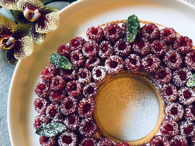 Tarte aux framboises de Cyril Lignac