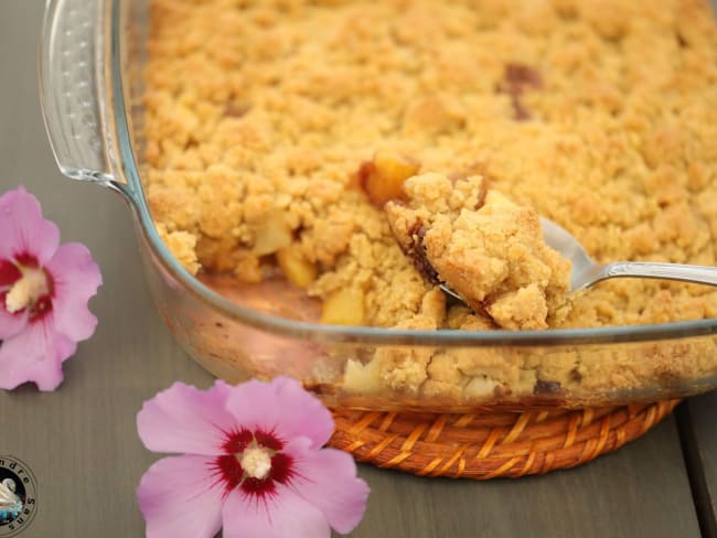 Crumble pomme poire chocolat