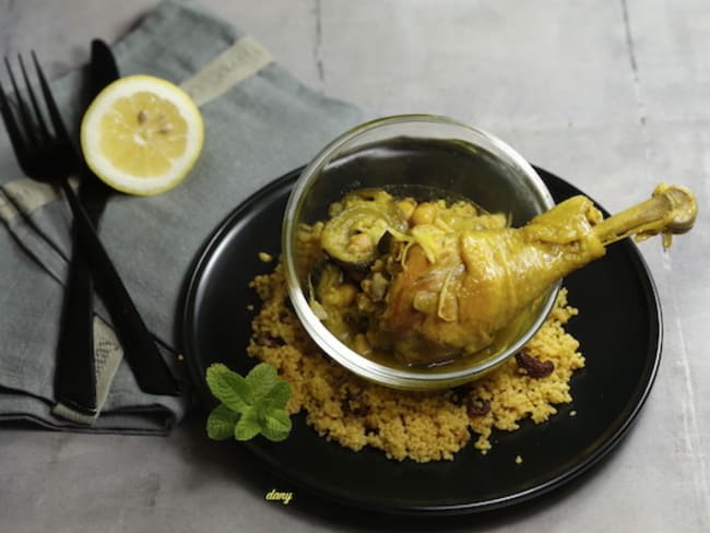 Tajine de poulet au citron