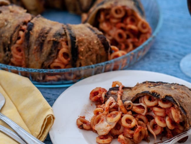 Anelletti aubergines au four