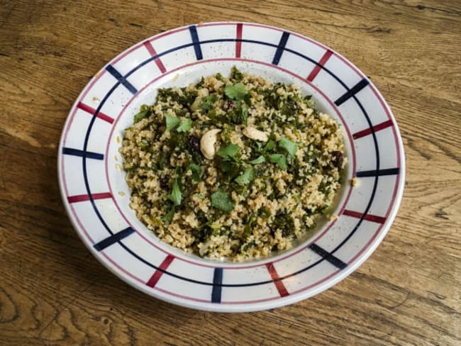 Semoule de couscous au kale