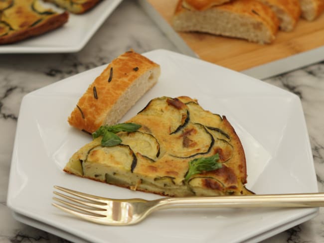 Scarpaccia courgette et parmesan (Tuscan courgette tart)